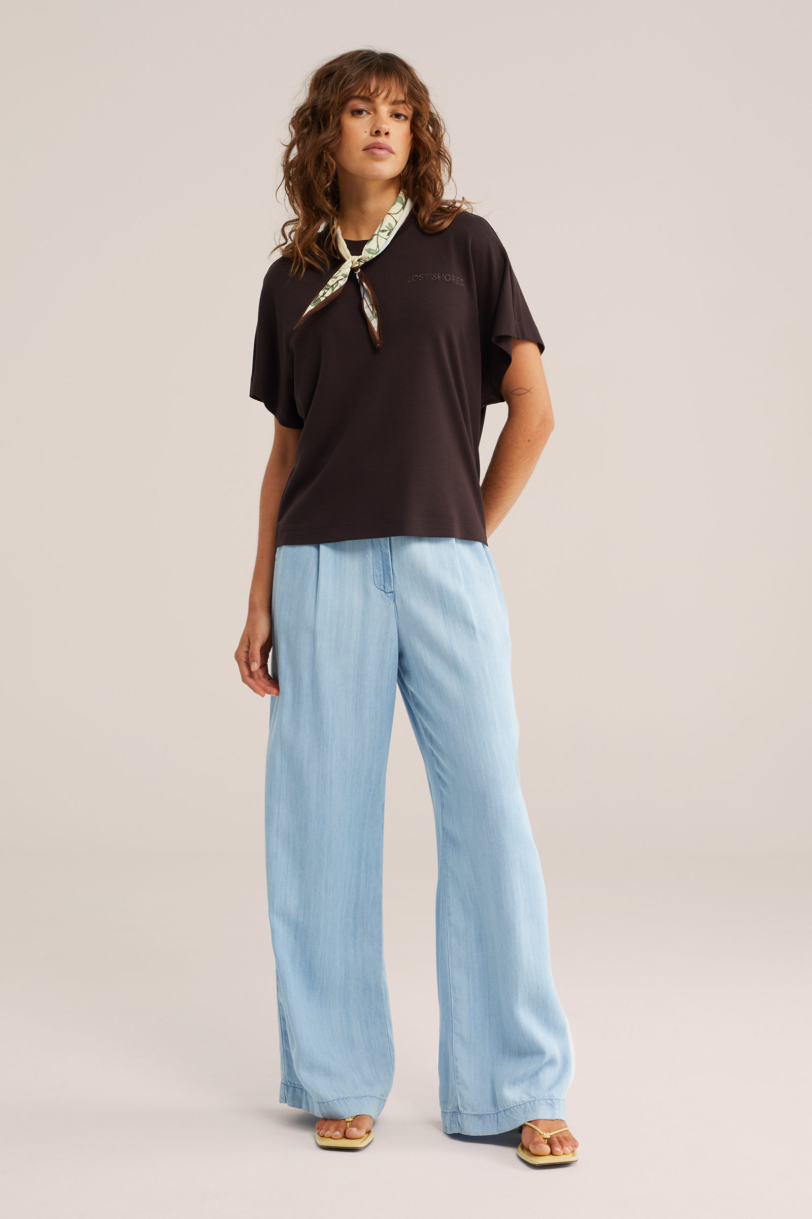 Dames jersey T-shirt met embroidery