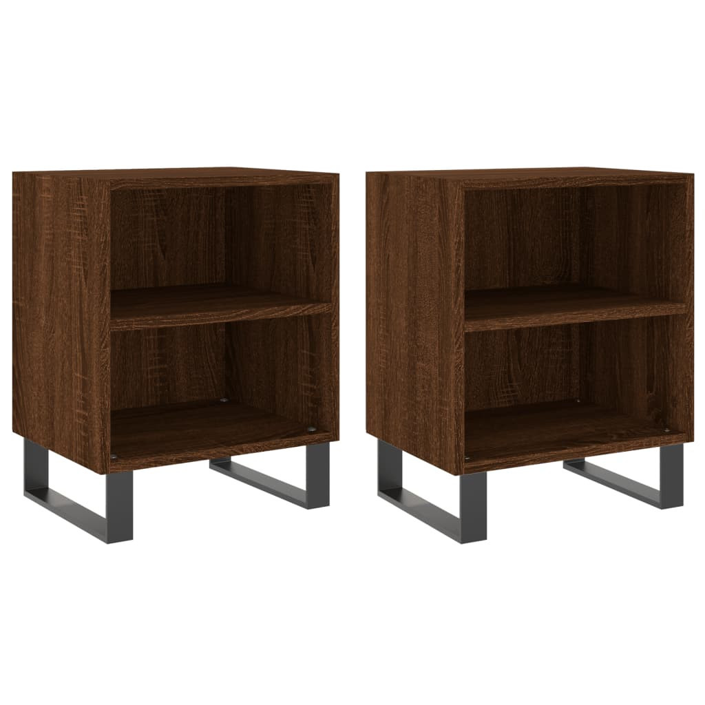 2x Szafka Nocna Stolik Komoda Brązowa Do Sypialni 40x30x50 cm