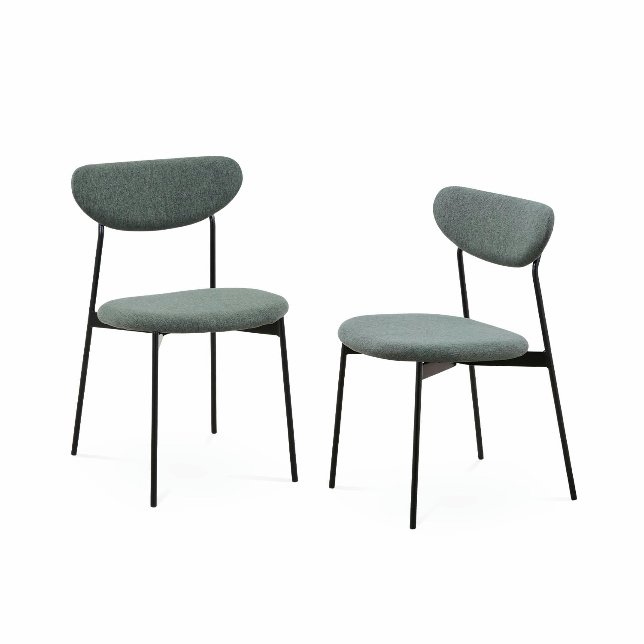 ARTY - Lot de 2 chaises scandinaves vert