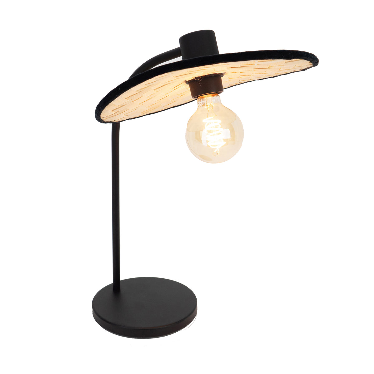 EGLO tafellamp Marywell - e27 - hout - zwart/bruin