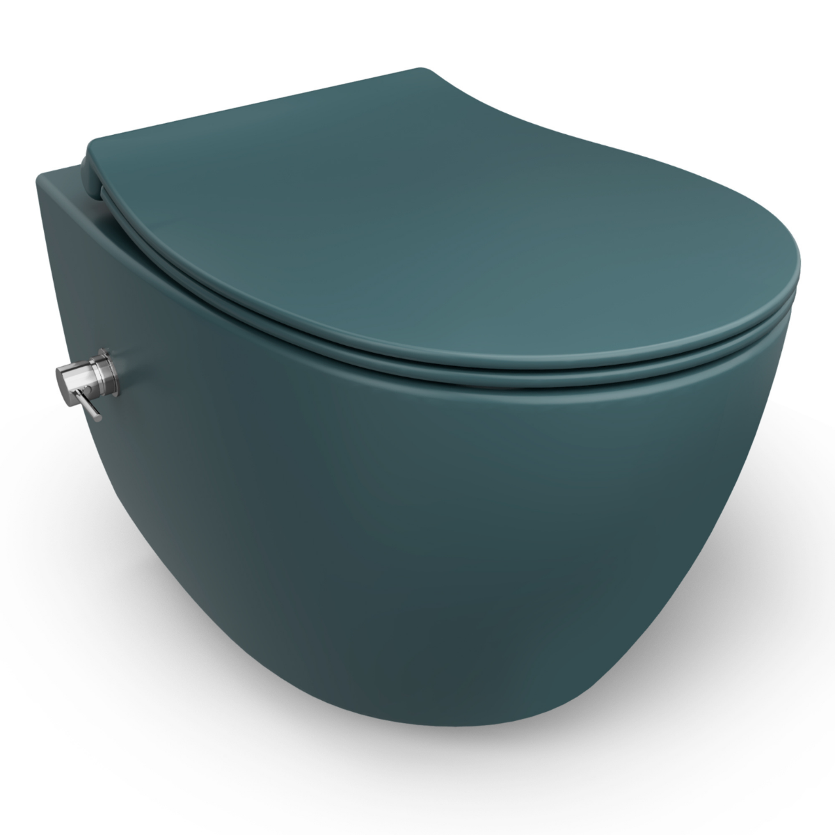 Isvea Wc Toilet Badkamer Hangend Bidet Petrol Groen Inclusief Softclose Toiletbril