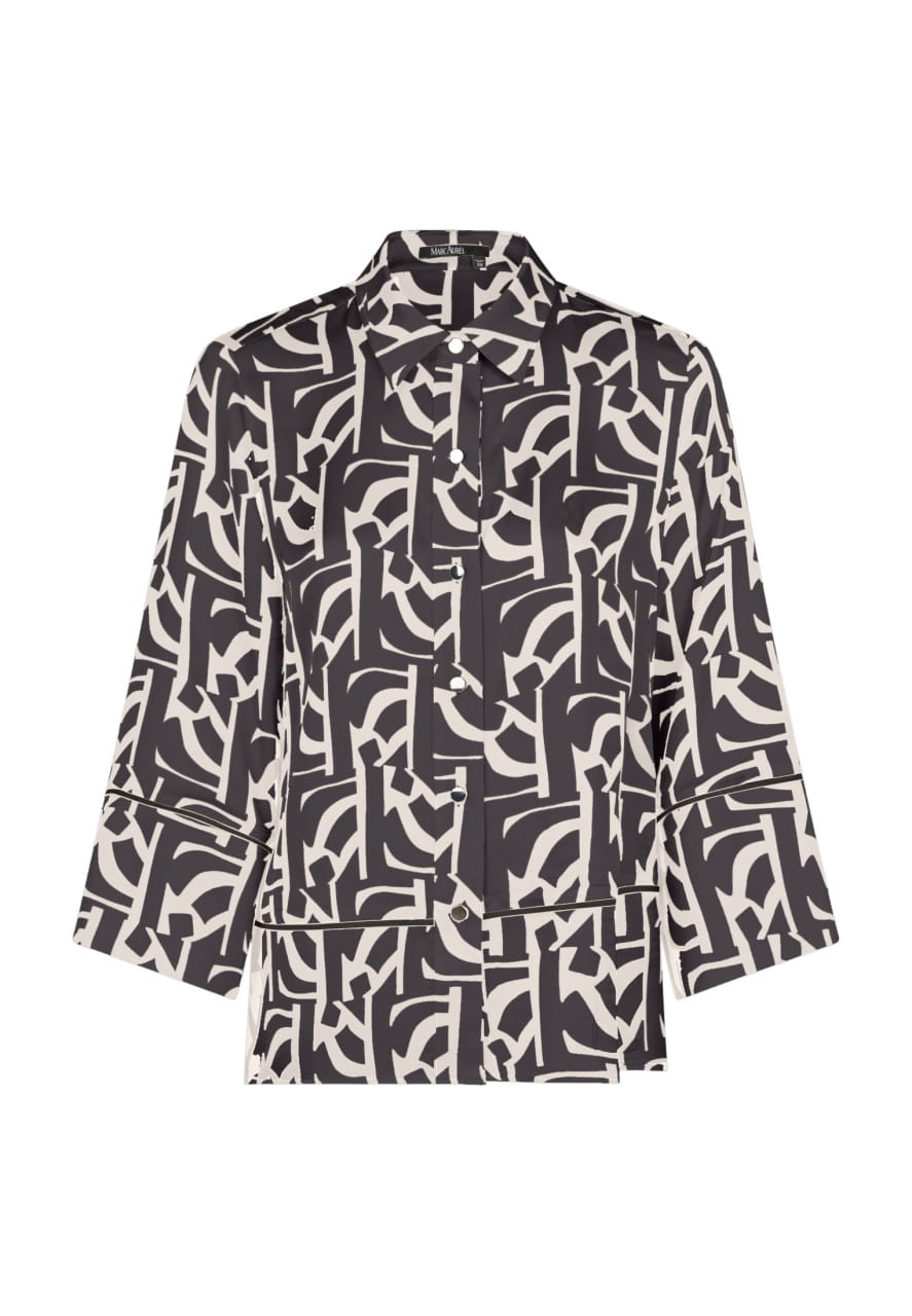 Bluse mit grafischem Print