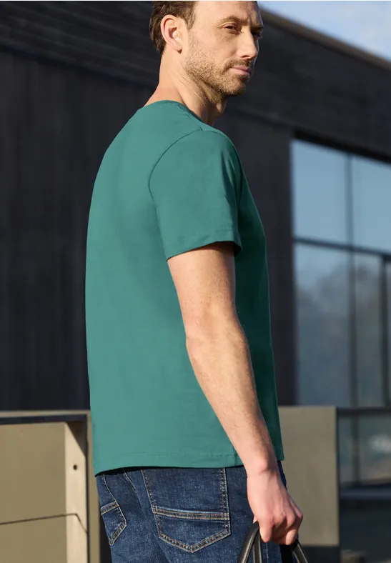 T-Shirt mit Rundhals und Chestprint