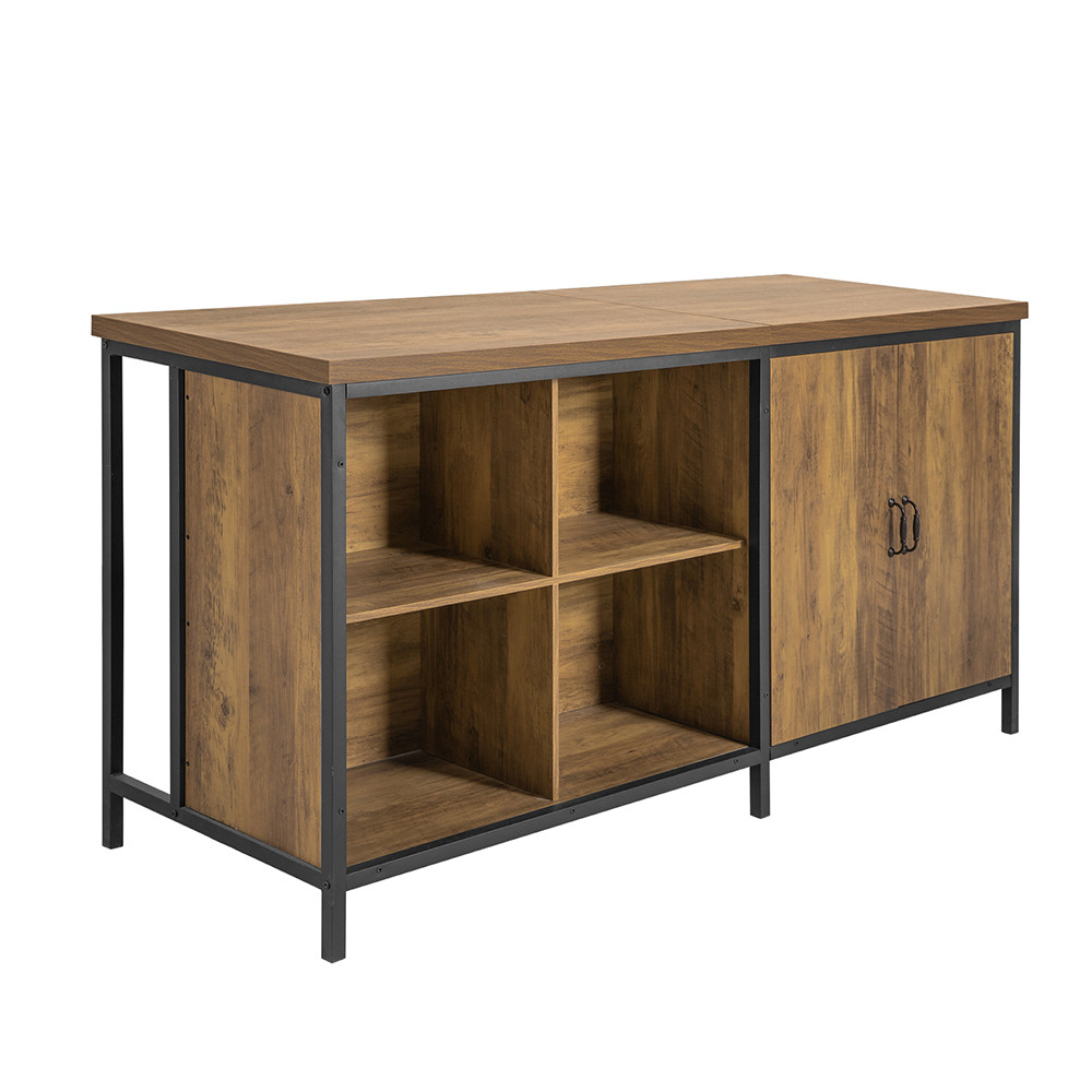 SoBuy Wyspa kuchenna Brązowy 170x60x88.5cm Przemysłowy KNL01-F