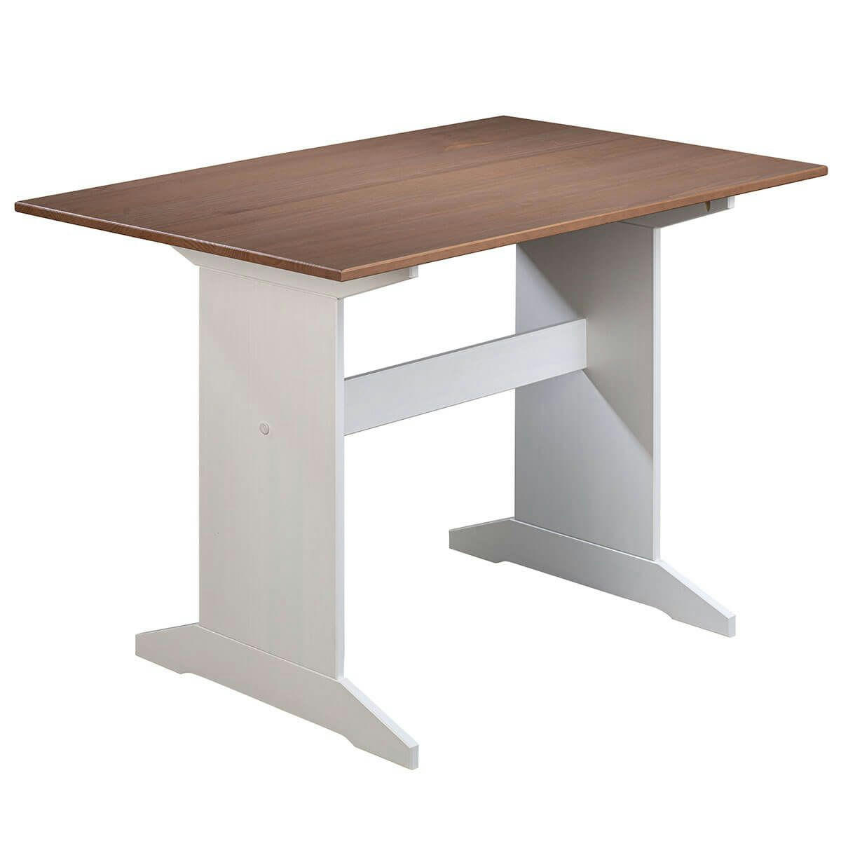 LUCAIN - Ensemble  table repas + 2 bancs bois massif