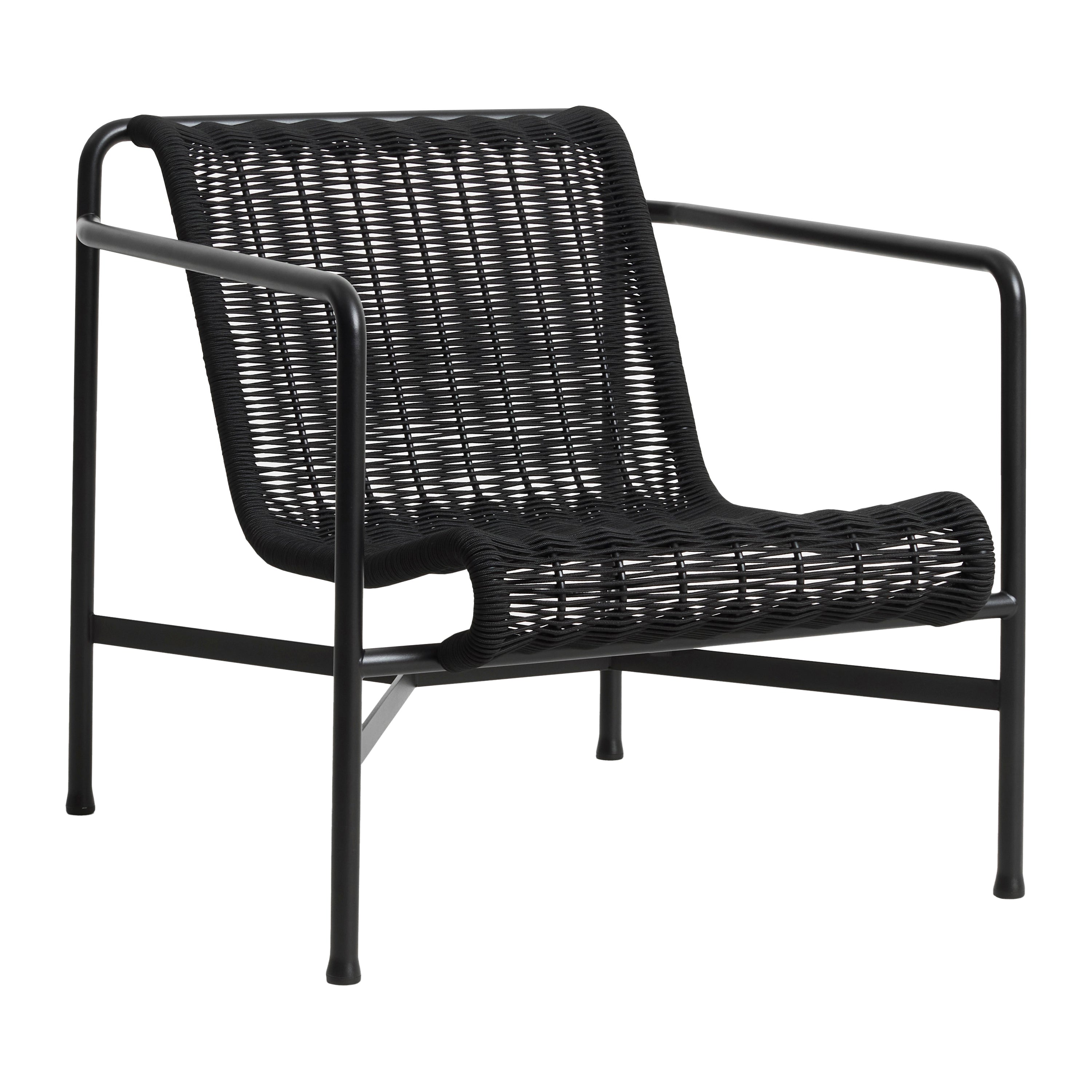 HAY Palissade Cord Lounge Chair Low - Antraciet