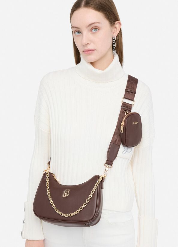 Borsa hobo piccola con catena