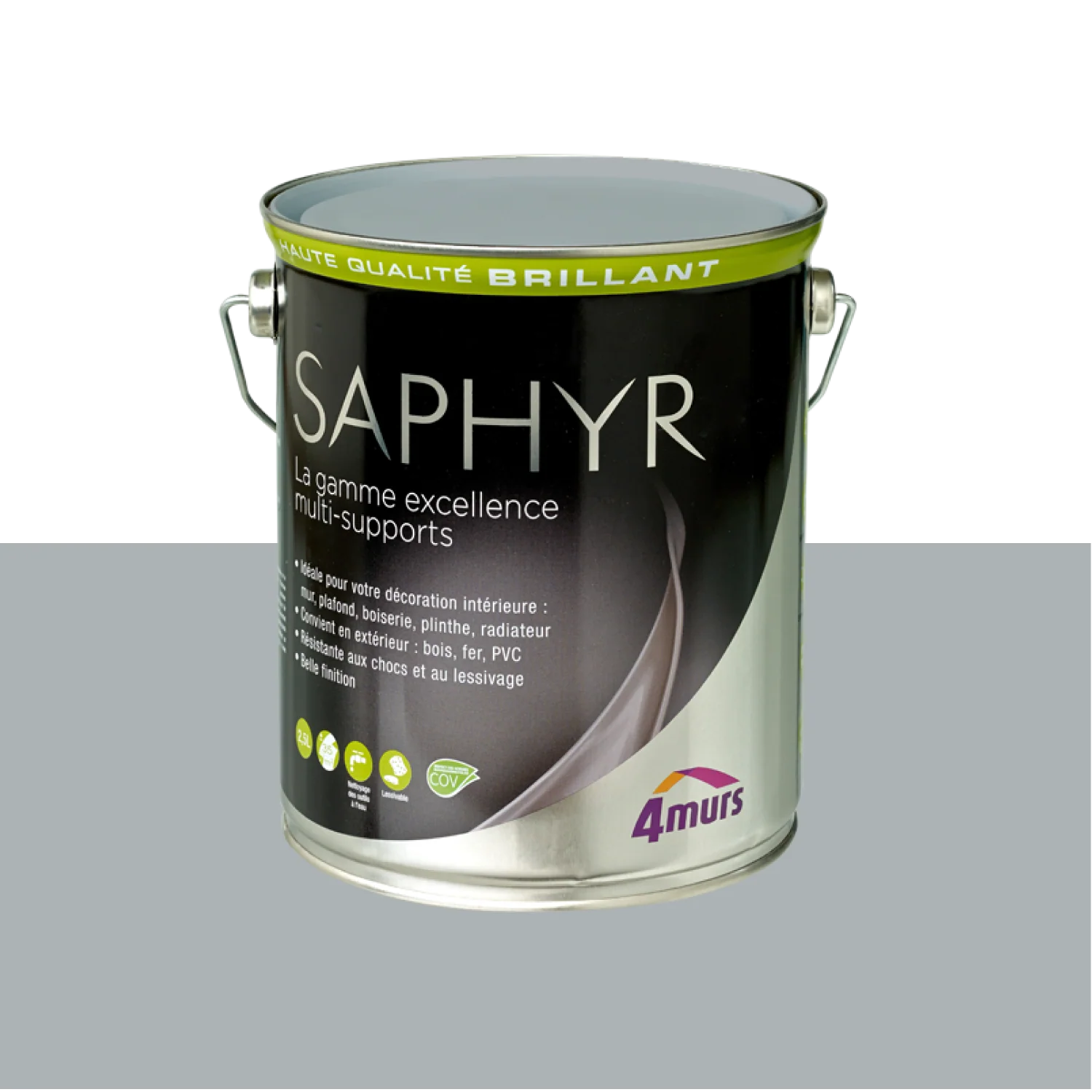 Saphyr Peinture Multi-supports Peinture gris manet Brillant