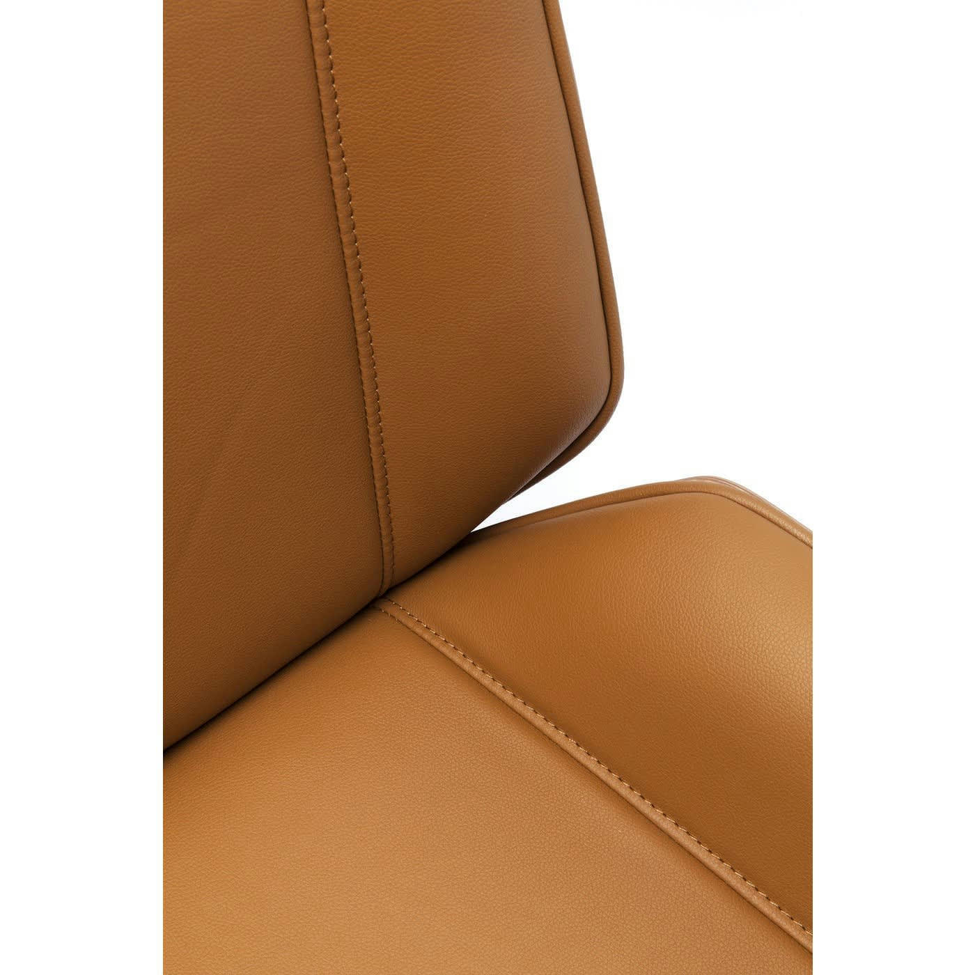 HIGH BOSSY - Chaise de bureau pivotante réglable à roulettes marron