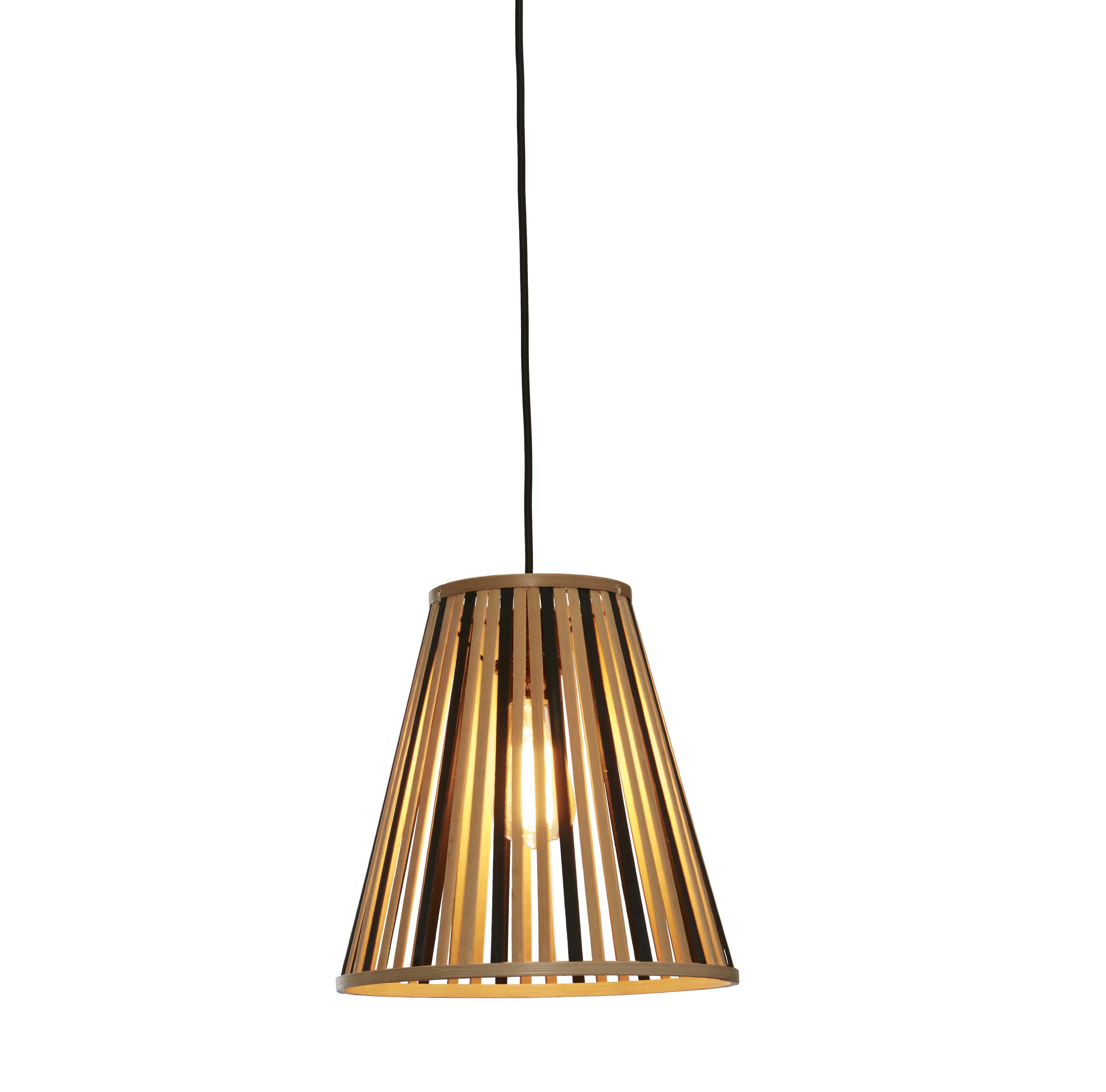 MERAPI - Suspension bambou  naturel/noir, h. 30cm