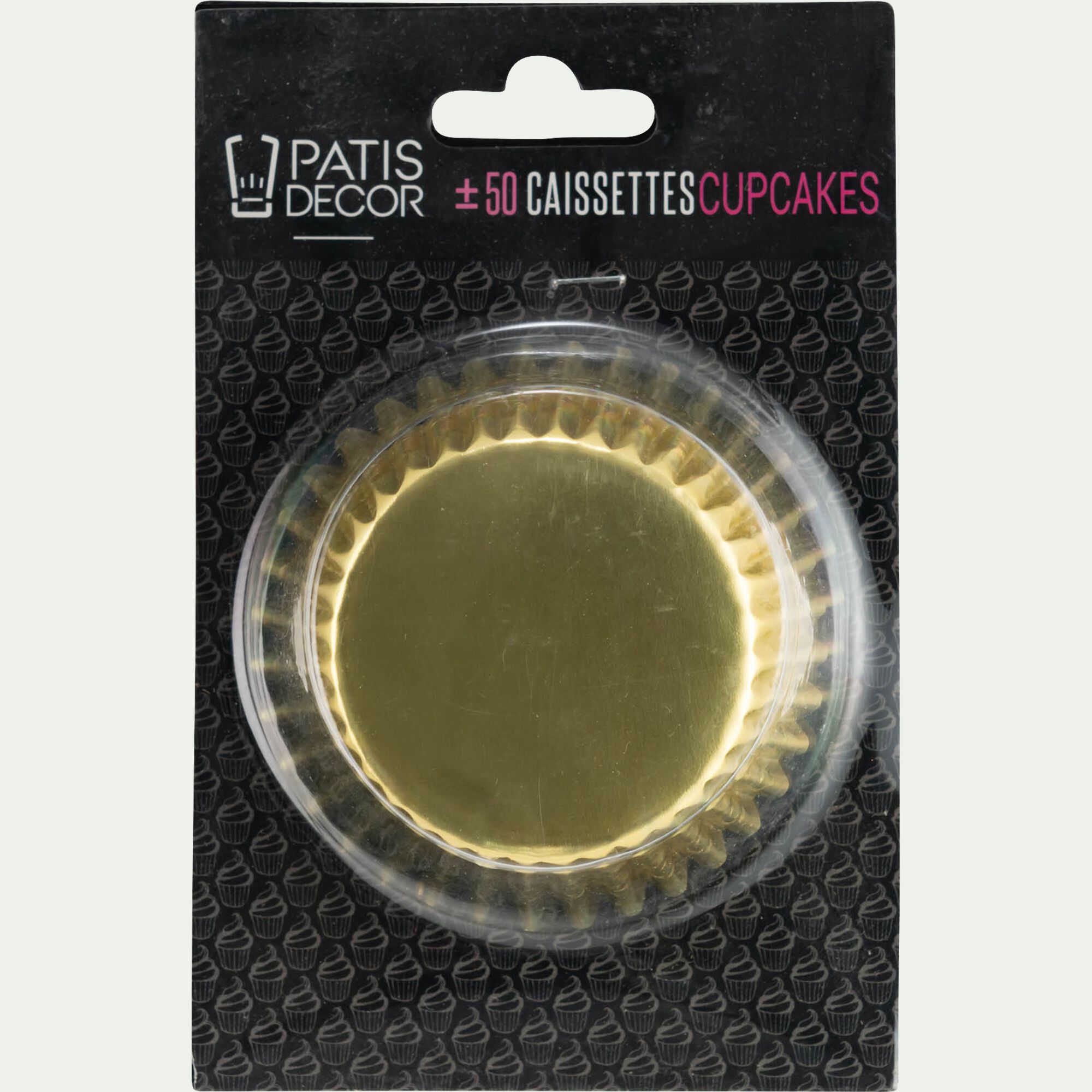 PATISDECOR - Lot de 50 caissettes à cupcakes D5cm - doré