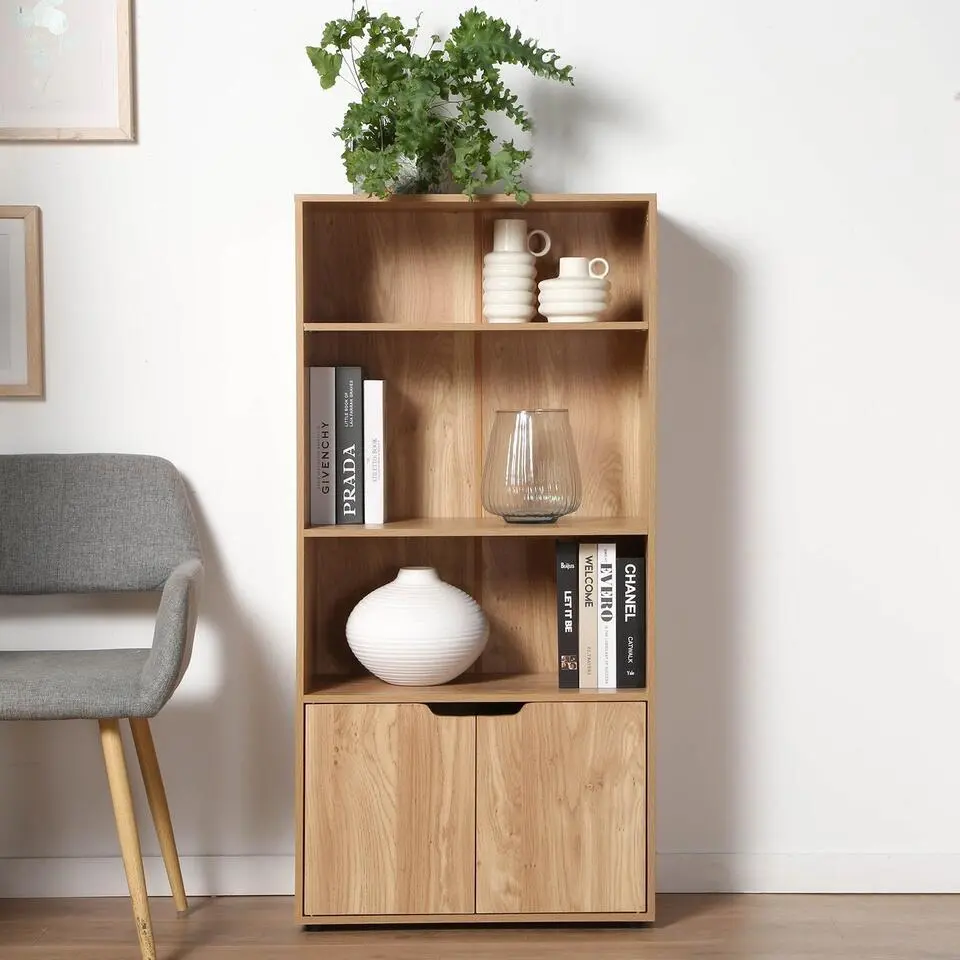 CALICOSY - Boekenkast - Hout - 120x58,5x29 cm