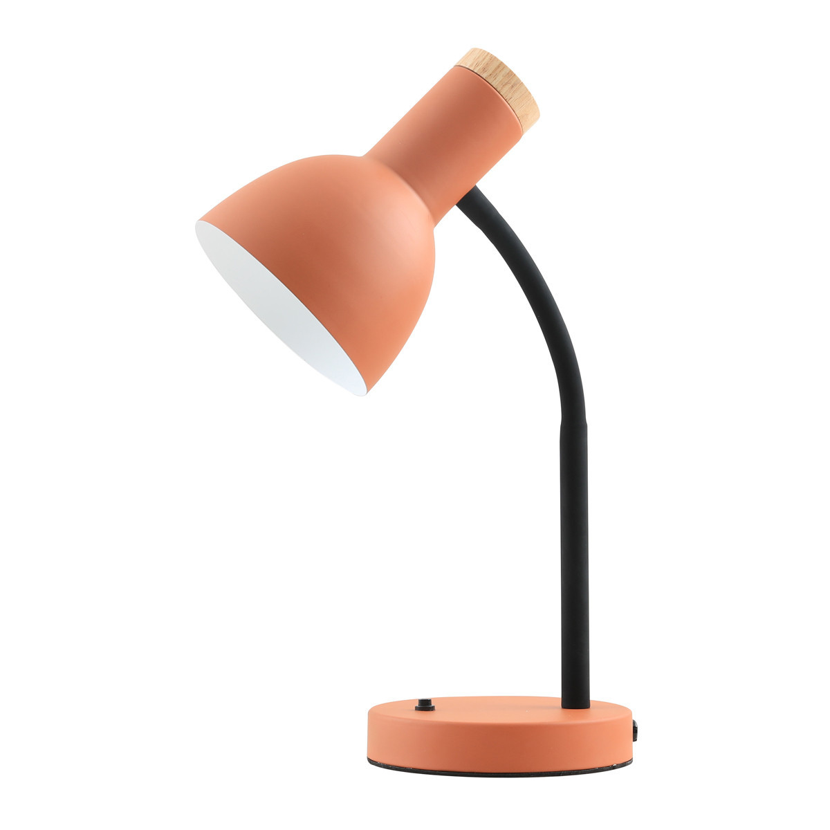 Lampka biurkowapomarańczowo-czarna SENZA 1xE27x5W wys:36cm Italux