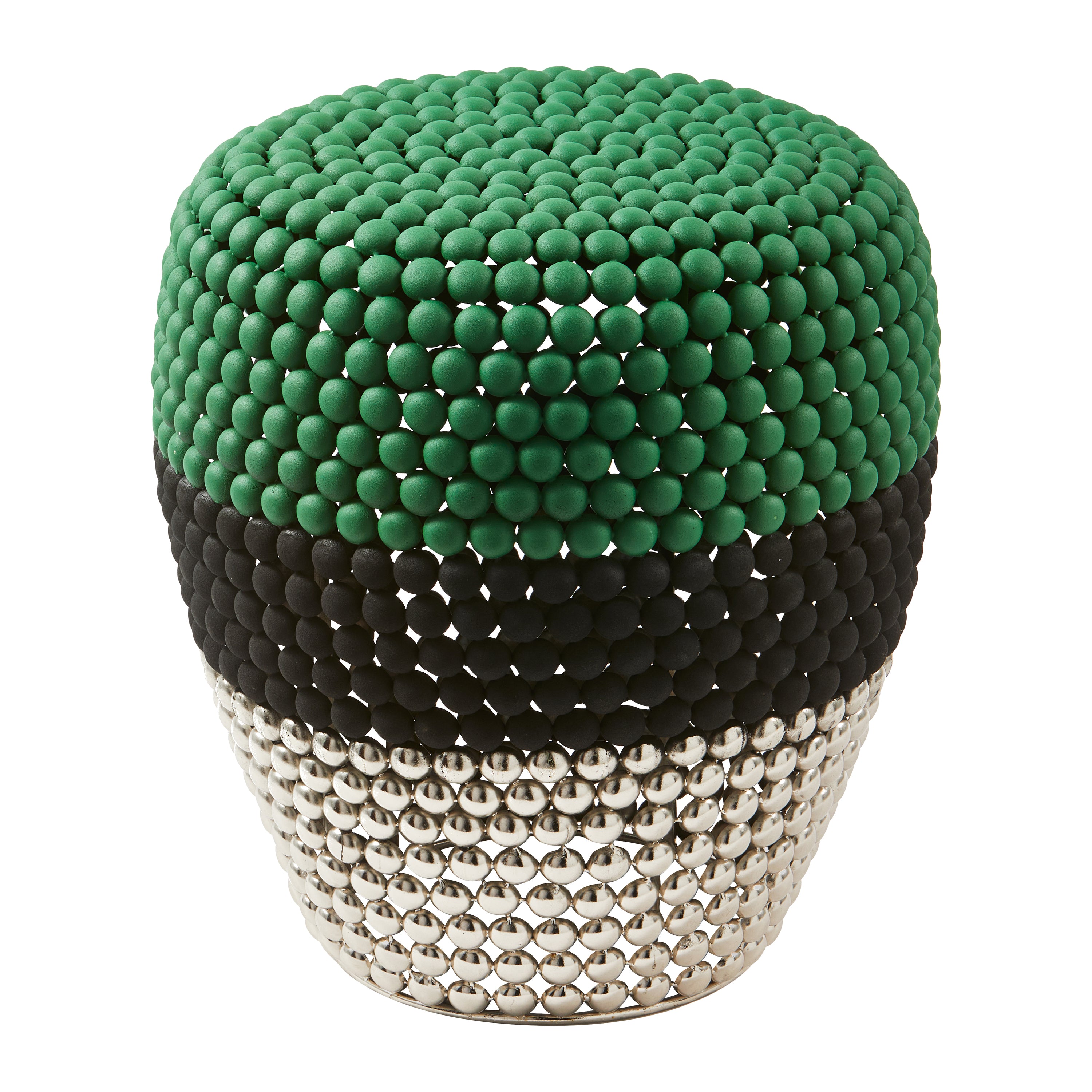 POLSPOTTEN Dot Kruk/Bijzettafel - Groen / Zwart / Zilver