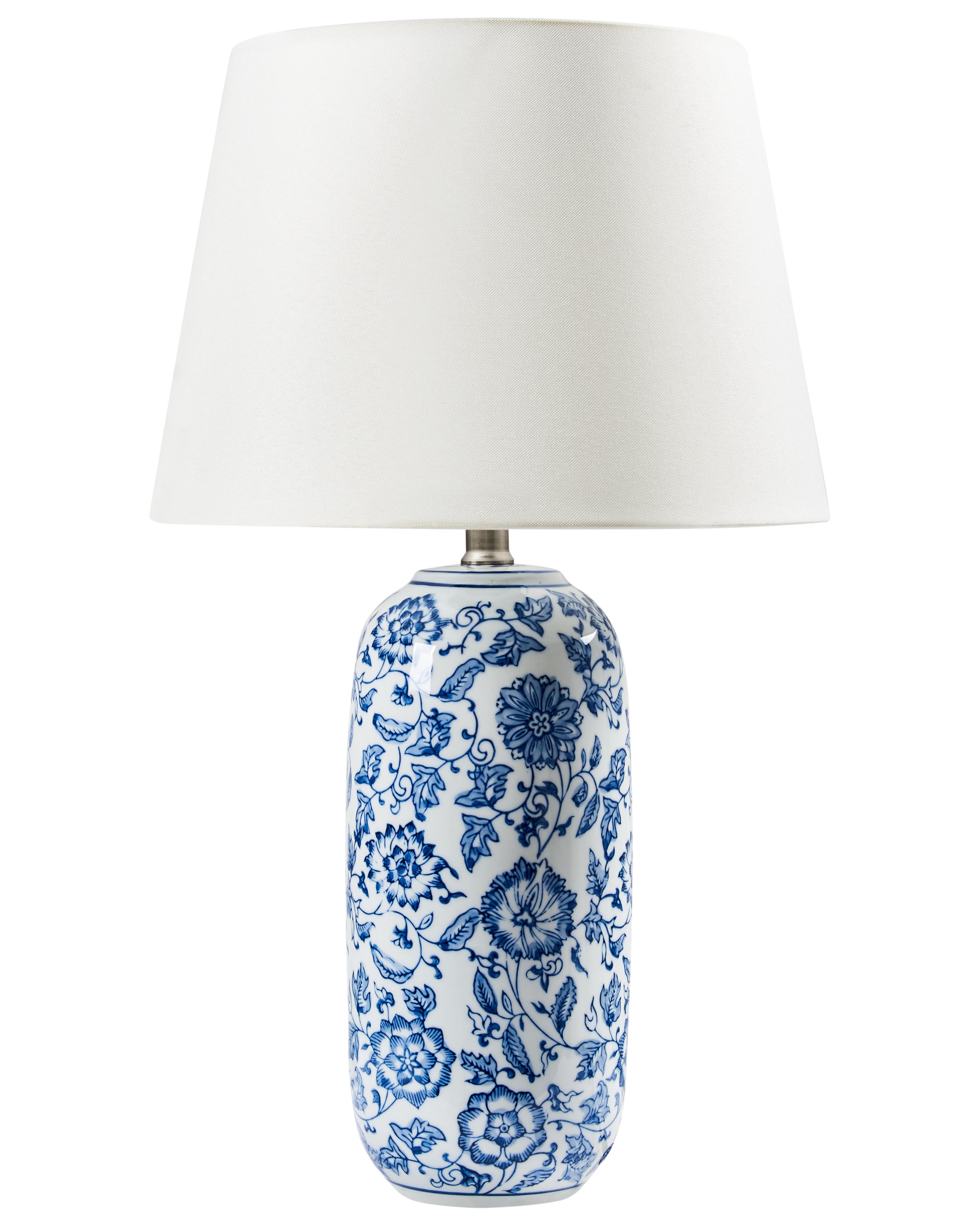 Table Lamp AIBONITO Porcelain White/ Blue
