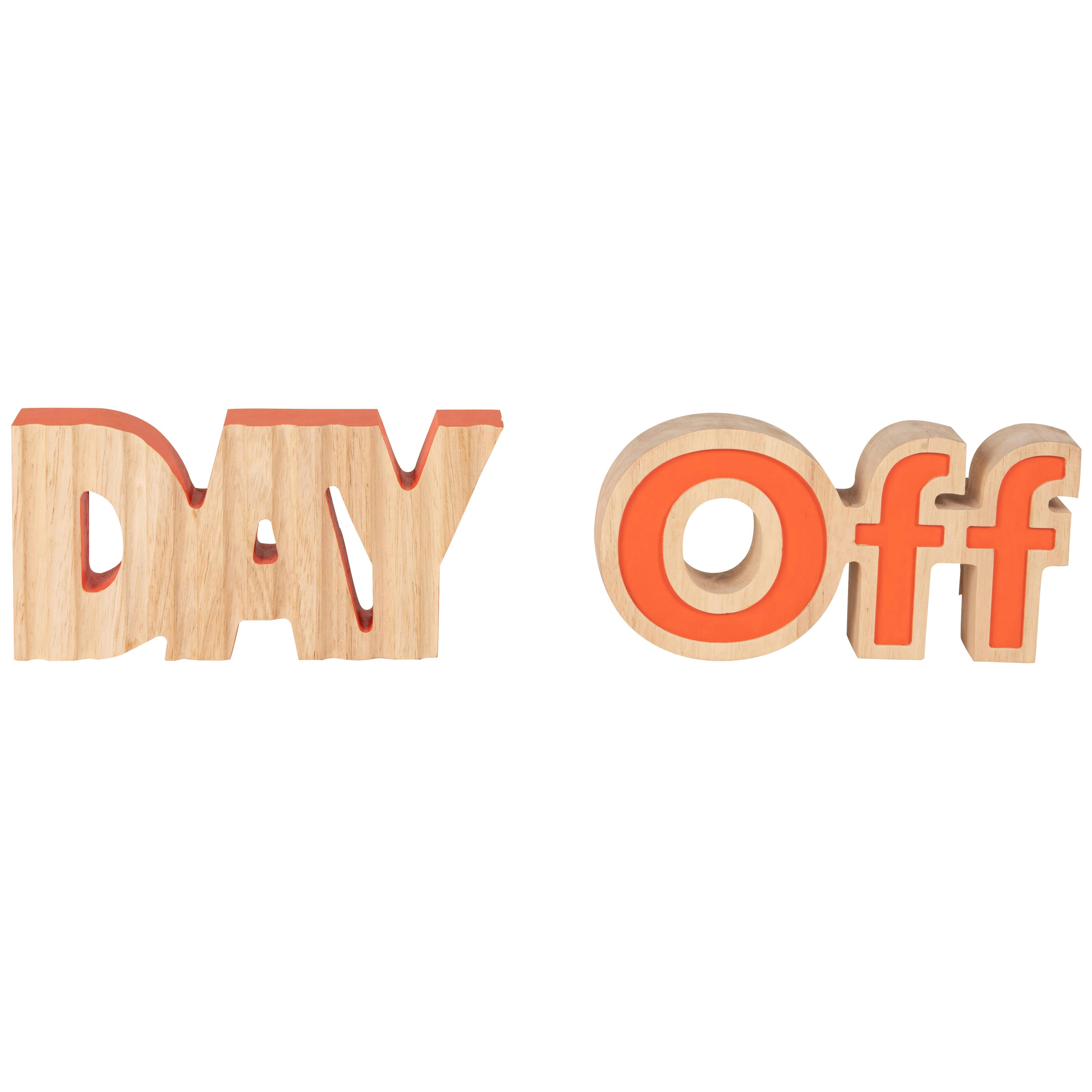 NATALIA - Déco murales en bois d'hévéa bicolore (x2) 46x11