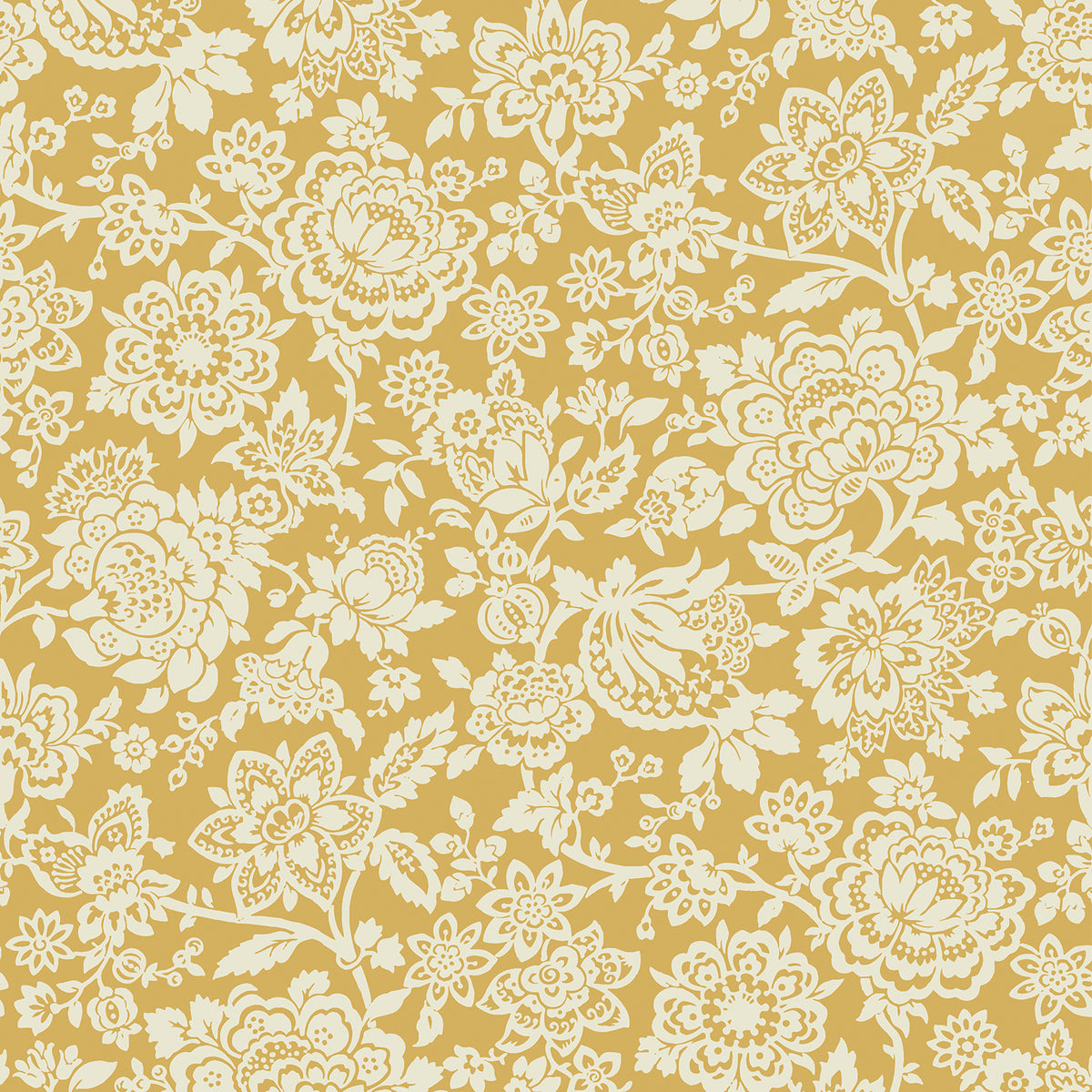 Laura Ashley Vliesbehang Trailing Laurissa Pale Ochre Geel