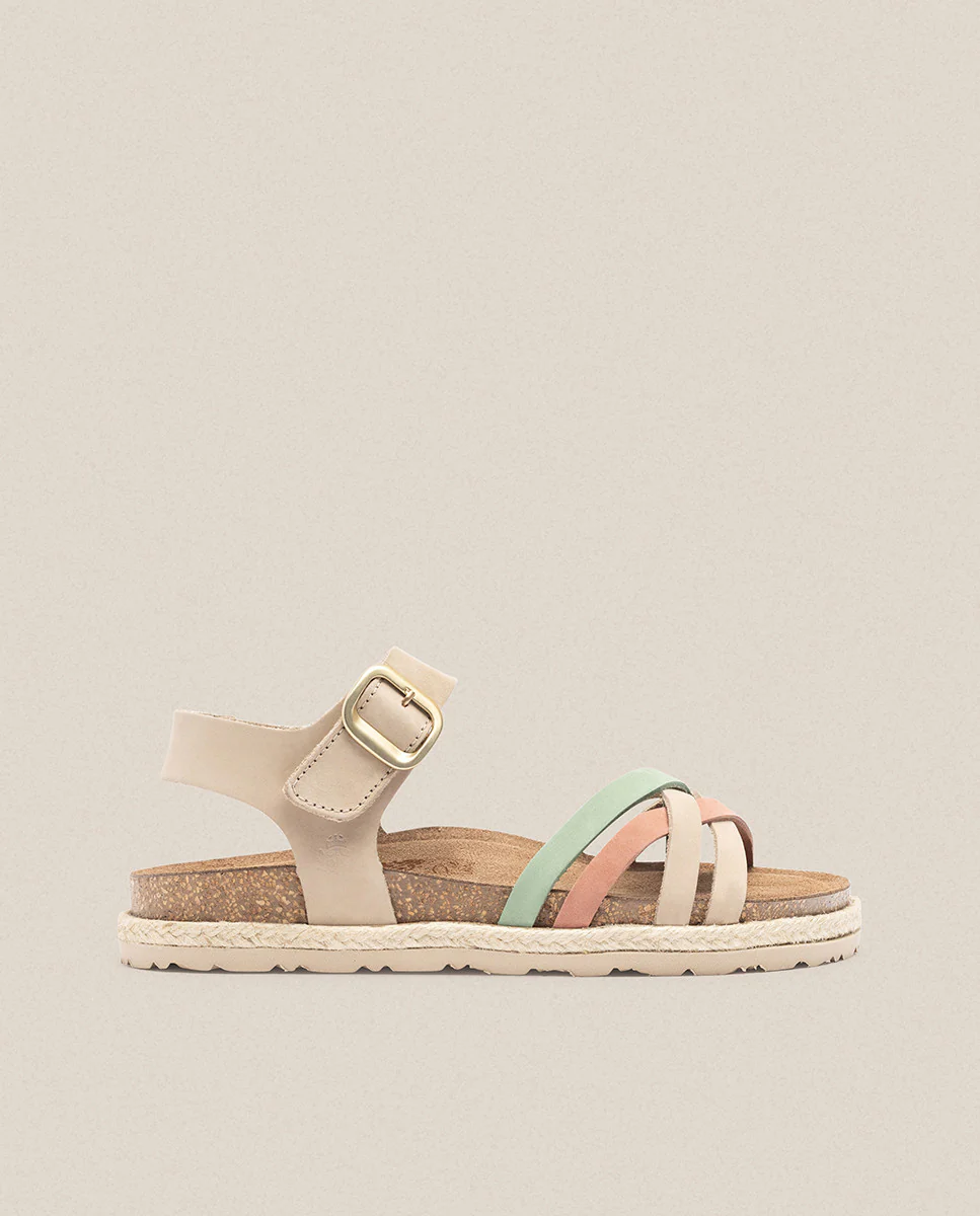 Sandalia plana Arena 001 beige