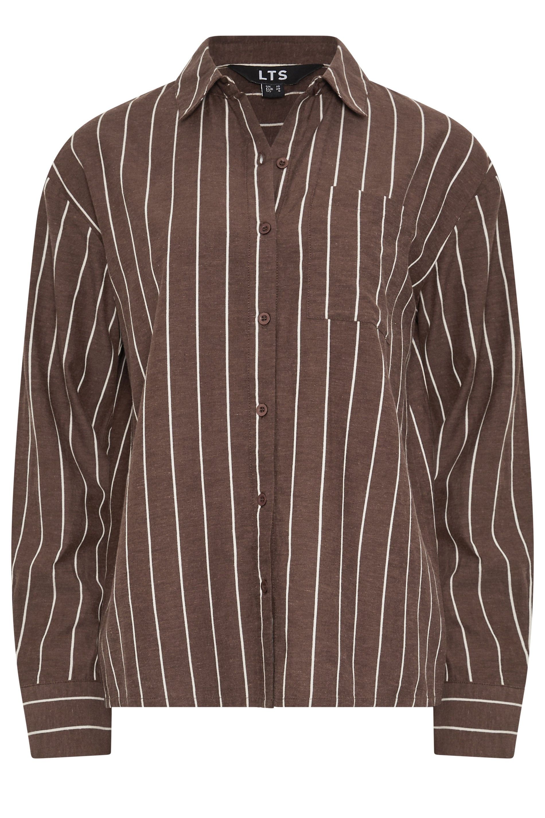 Long Tall Sally Tall Stripe Linen Shirt
