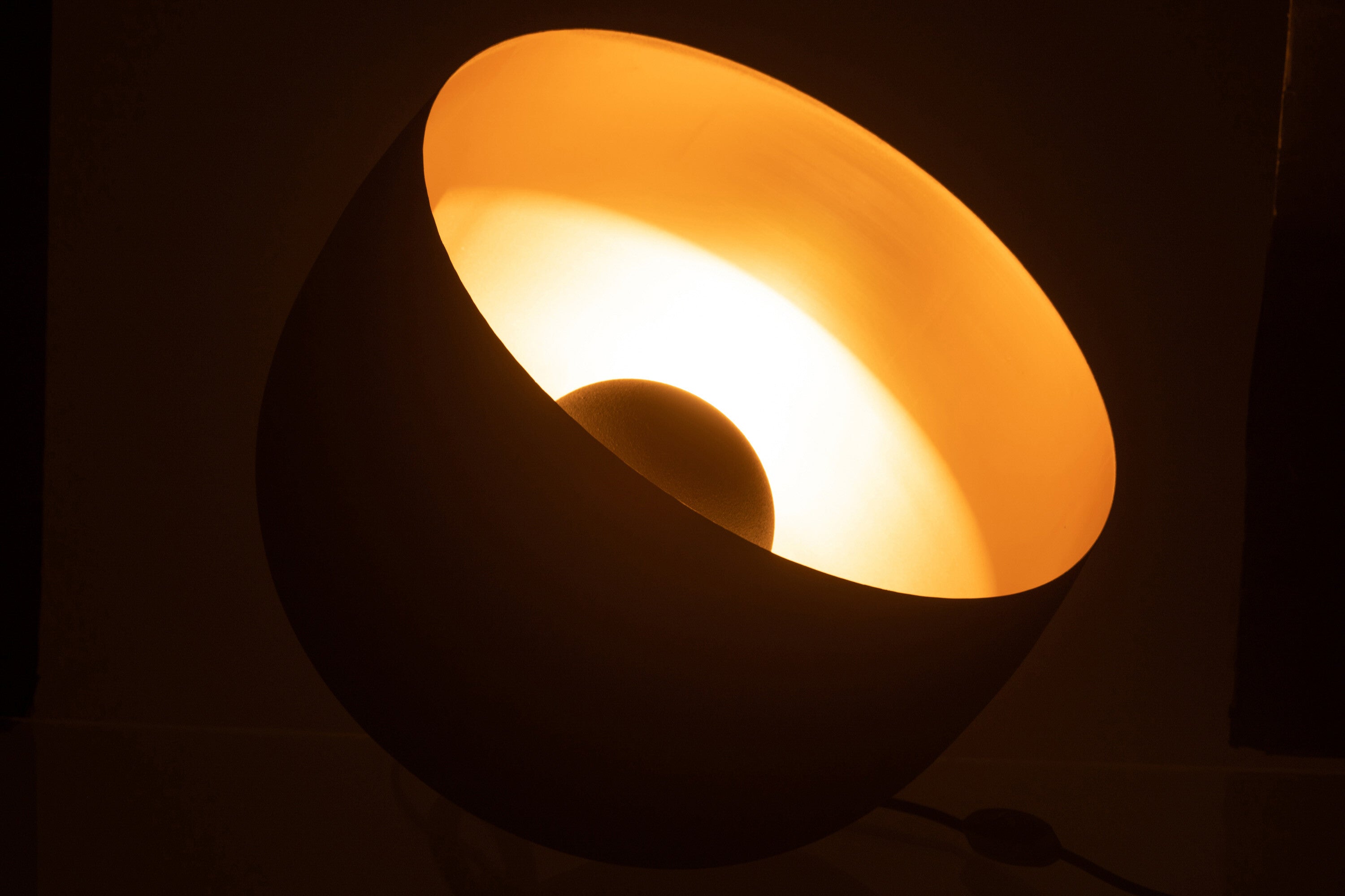 J-Line tafellamp Rond - metaal - zwart/goud - large