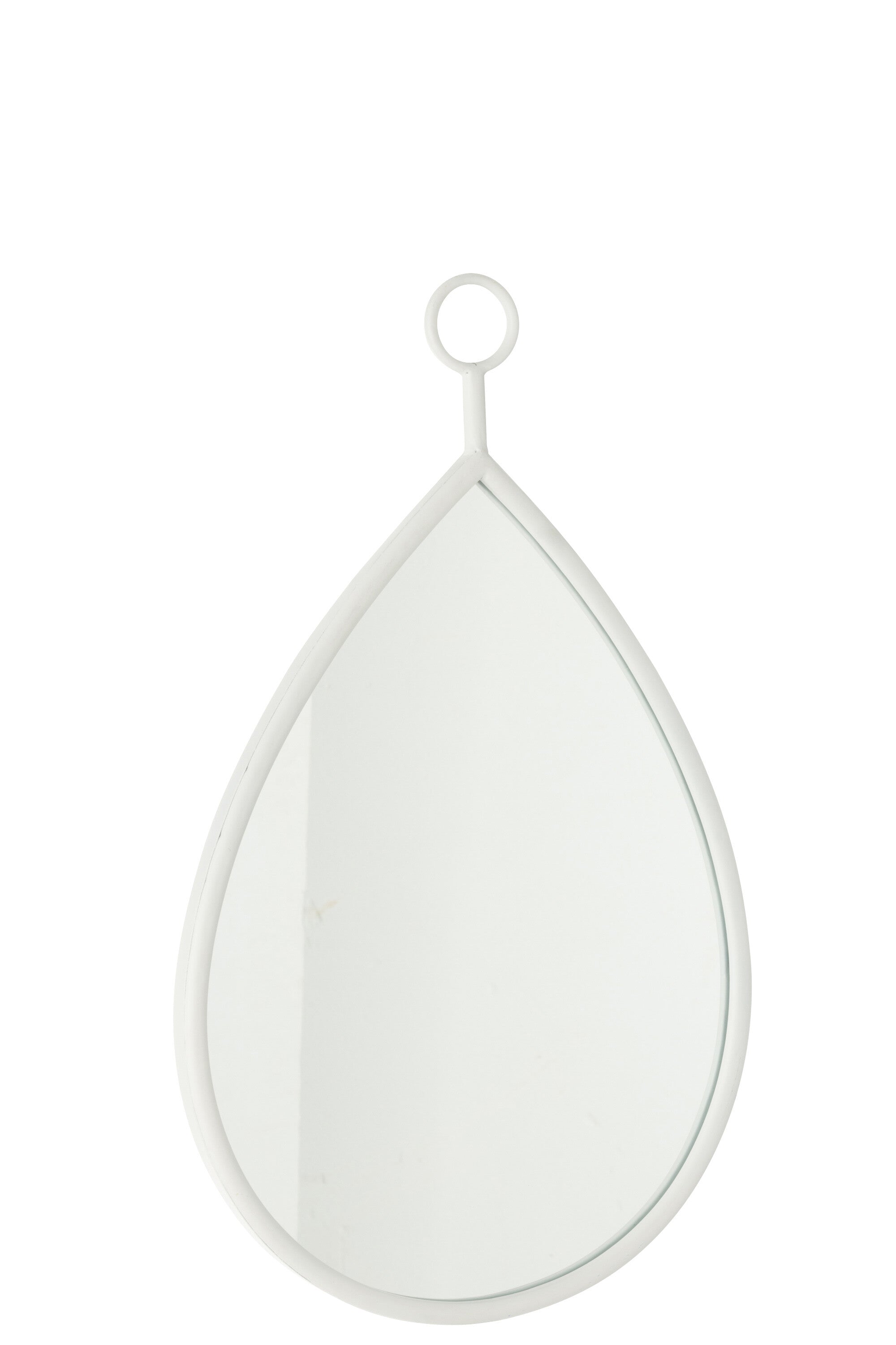 J-Line spiegel Drop - glas - wit - medium - 37 x 61.5 cm