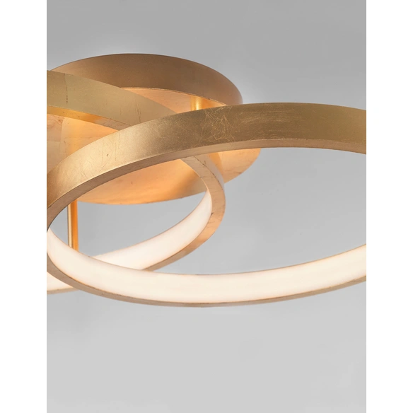 Deckenleuchte »Leon«, LED, 42 W, Höhe: 14 cm, goldfarben