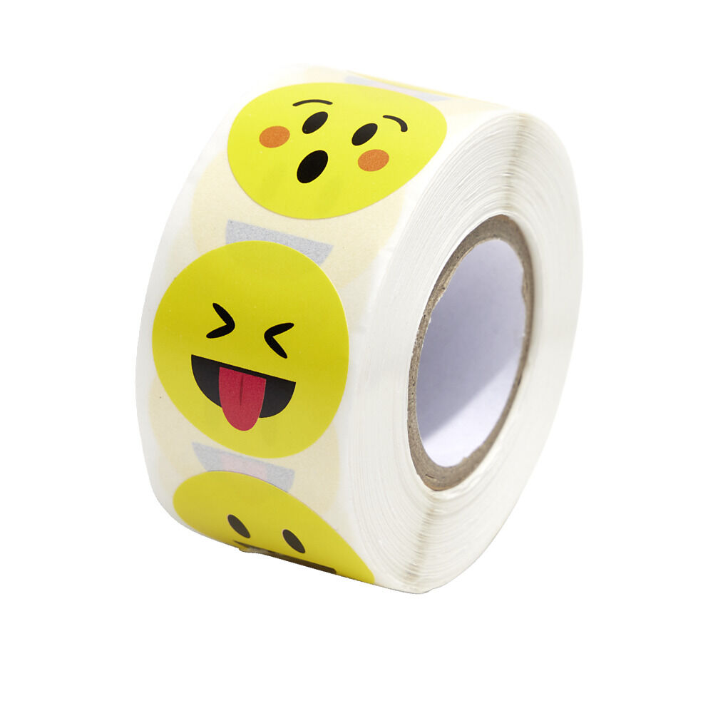 Lot de 500 stickers émojis Ø2,5cm