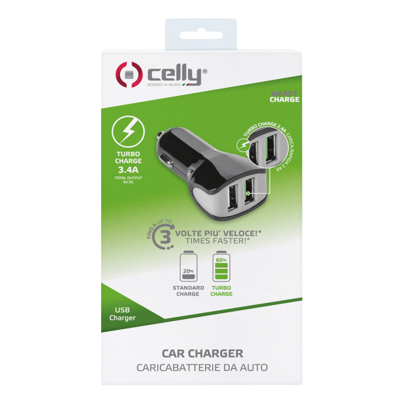 Chargeur de voiture double USB 3,4 A