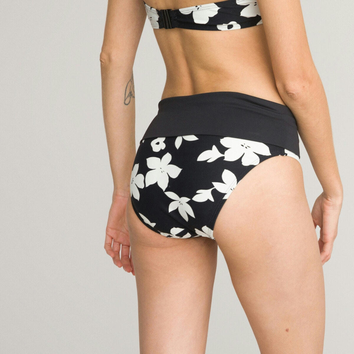 Bas de maillot de bain culotte, imprimé fleurs