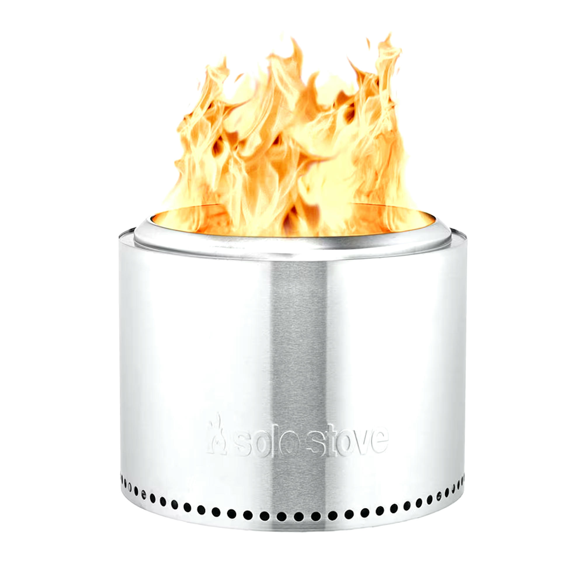 Solo Stove Stainless Steel Smokeless Bonfire Fire Pit with Removable Ash Pan, 19.5 x 14-in