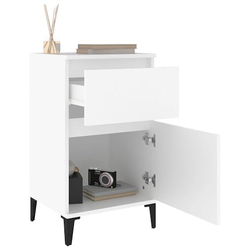 NNEVL Bedside Cabinets 2 pcs White 40x35x70 cm