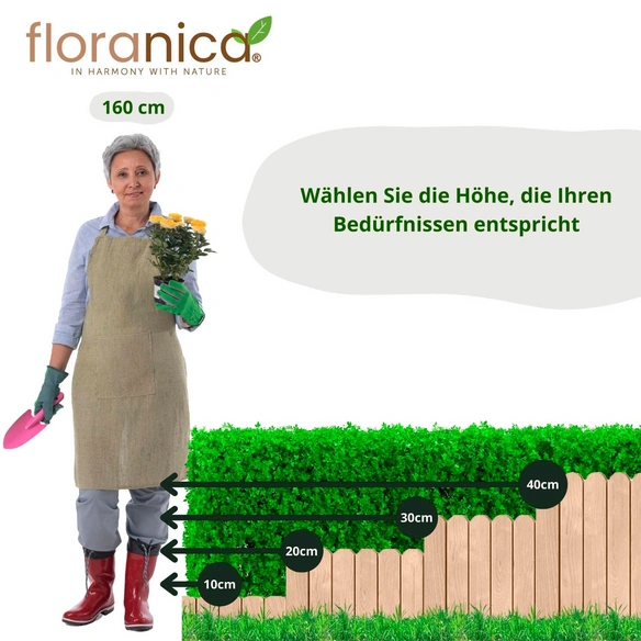 Beeteinfassung, Flexibler Holzzaun 200 x 30 cm Unbehandelt