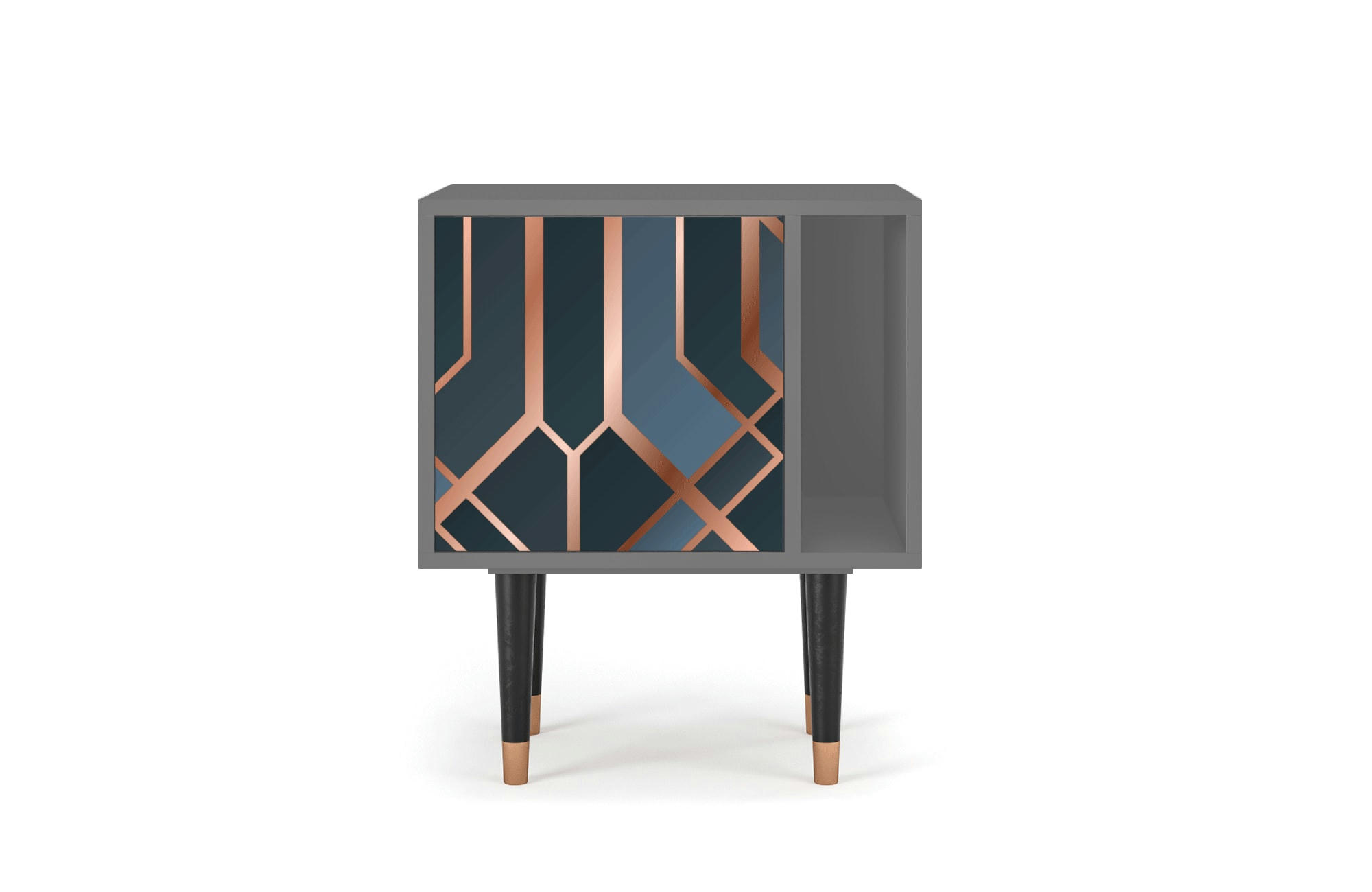 ASHY 1920' - Table de chevet bleu-vert 1 porte L 58 cm