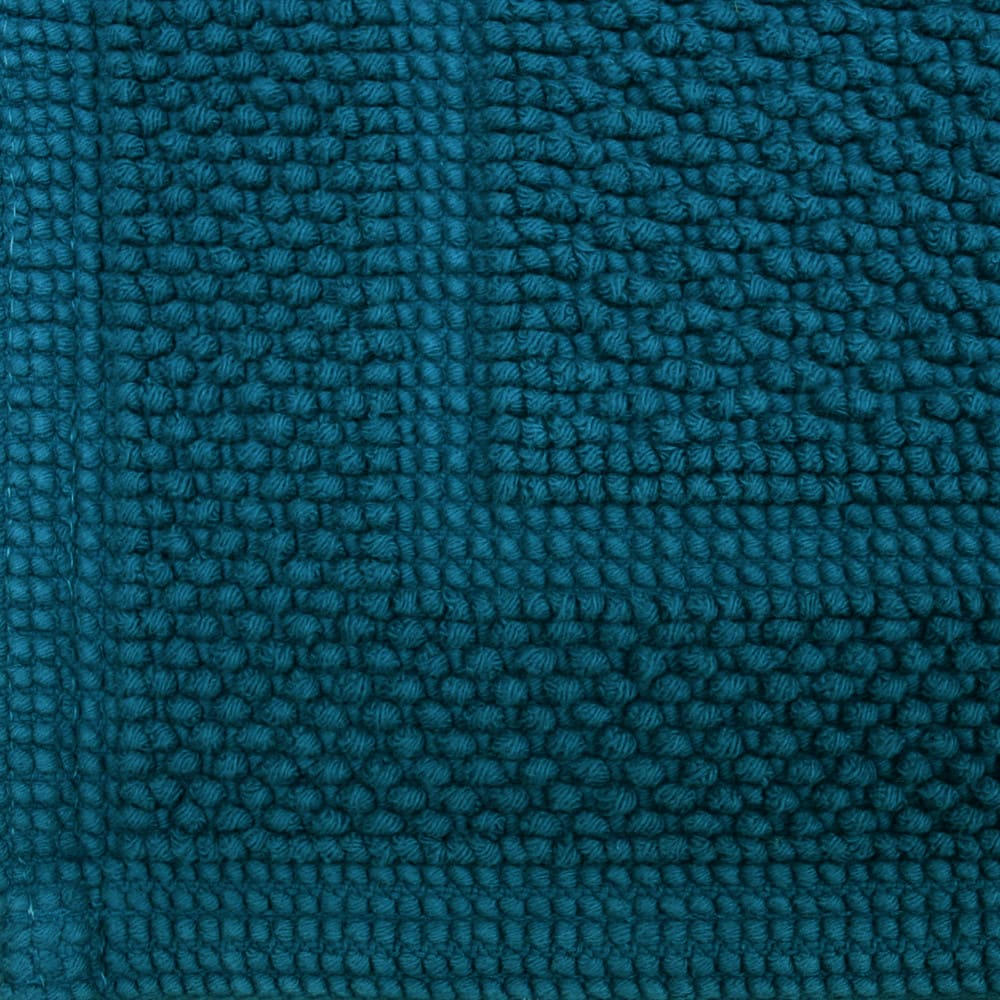 - Tapis de bain  pur coton bleu 50x80