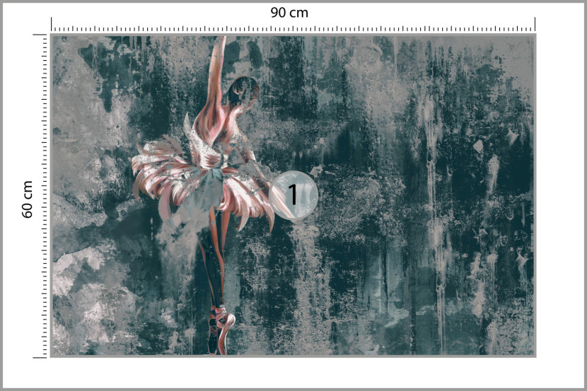 Fototapeta Baletnica Na Betonie 90x60cm