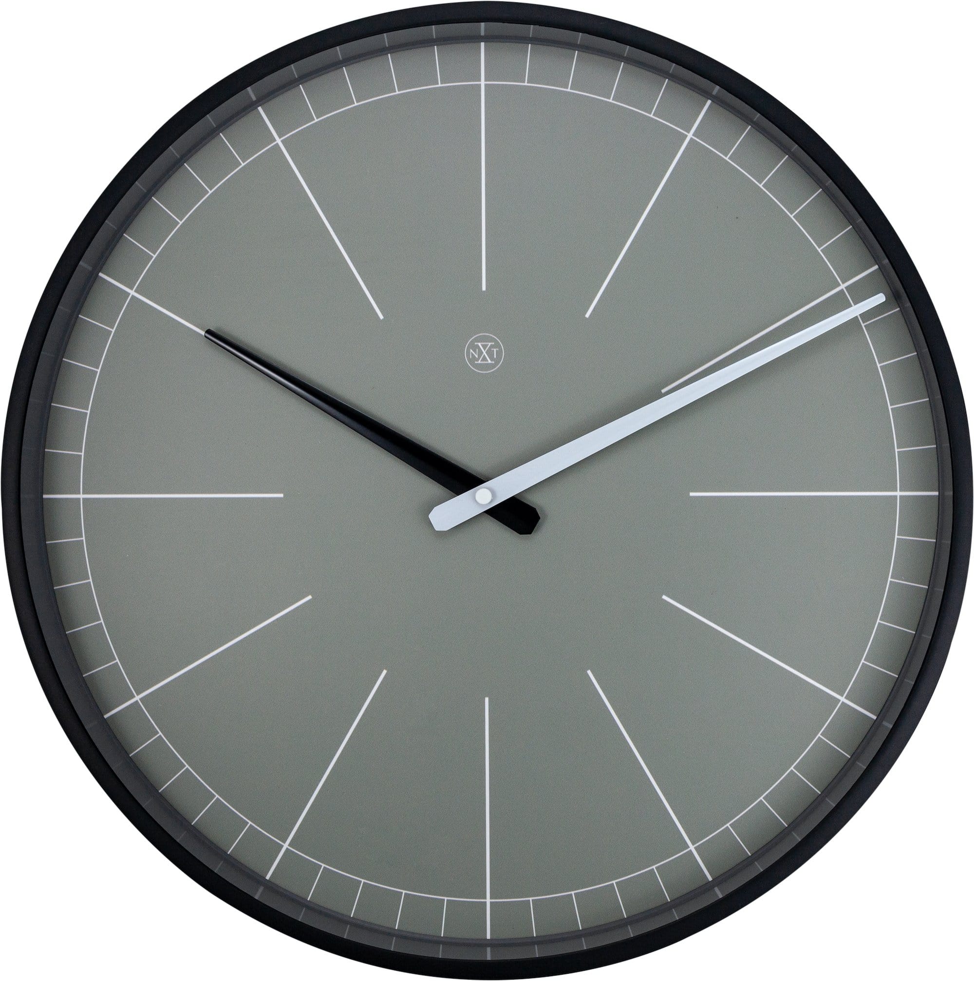 NeXtime - nXt - Wandklok - 40 cm - Plastic - Grijs - 'Gray'