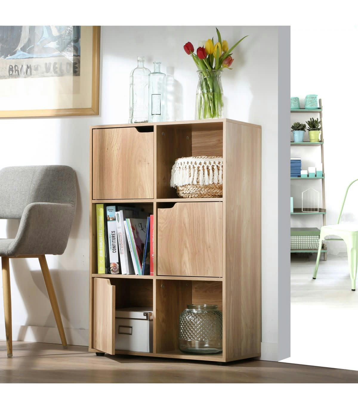 MODU - Meuble à 6 cases avec trois portes