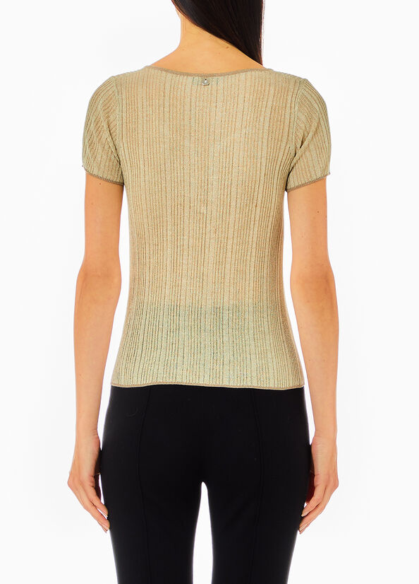 T-shirt in maglia lurex&reg;