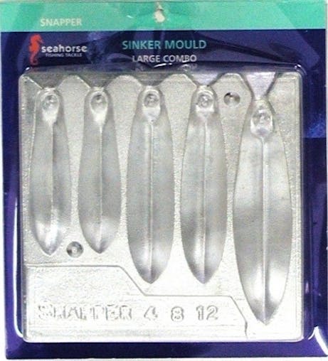 Seahorse Large Snapper Sinker Mould Combo - 4oz,8oz,12oz Snapper Sinker Mould