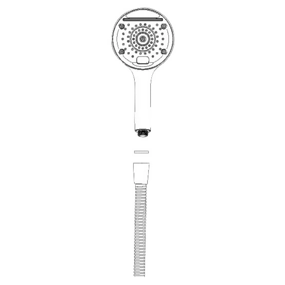 Handbrause »Filosa«, Ø 12,8 cm, chromfarben/schwarz