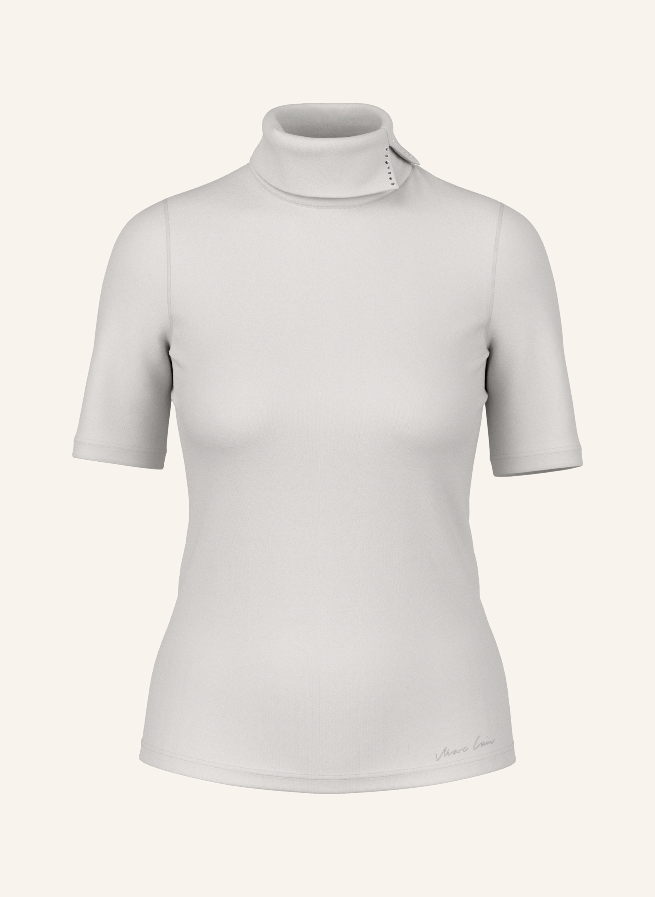 MARC CAIN Rollkragenshirt mit Schmuckperlen