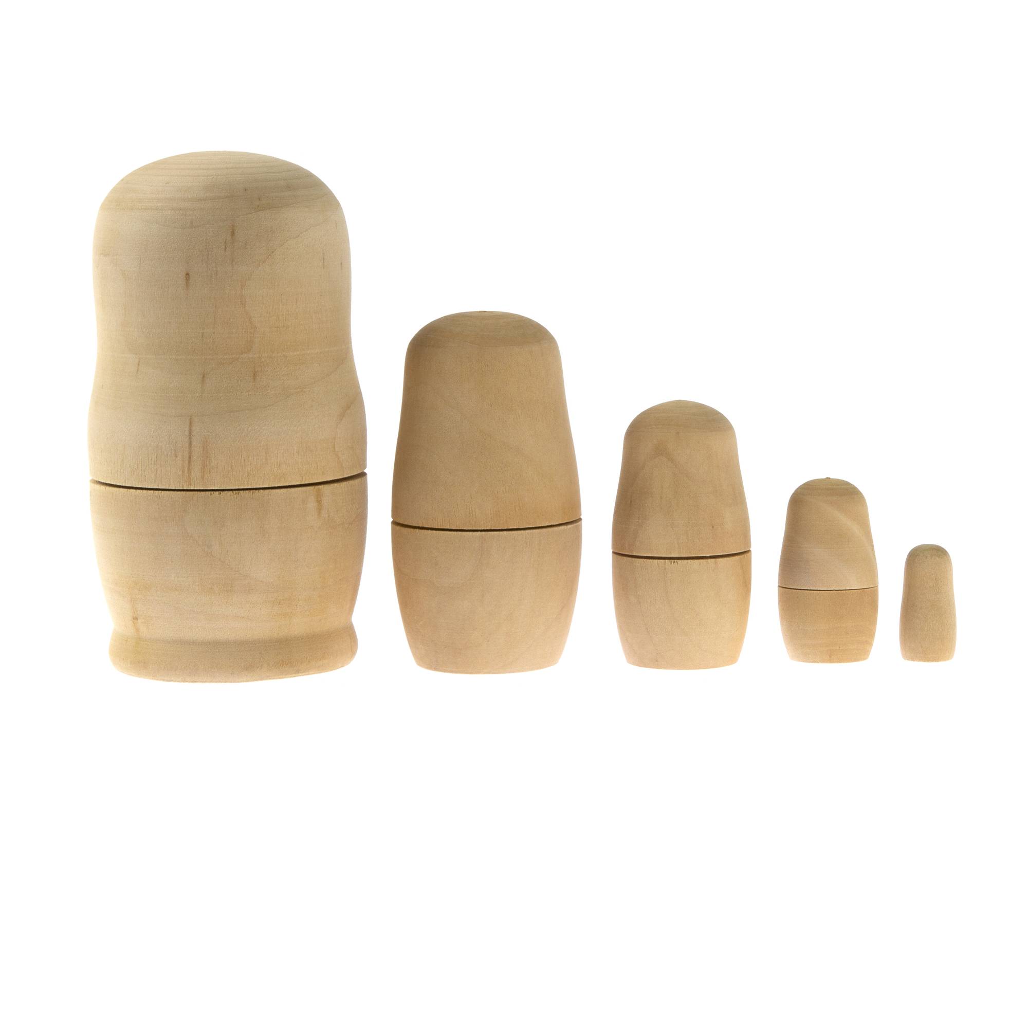 Wooden Nesting Dolls 5 Pieces