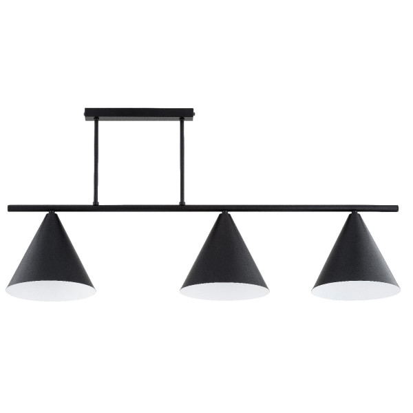 Lampa wisząca czarno-biała TORUS 3xE27x15W wym: 40x90x20,5 cm Alfa