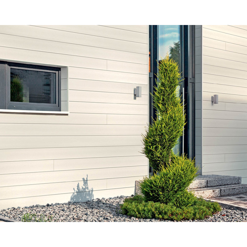 Lambris extérieur gris crème en PVC 240 x 18,5 x 0,6 cm 6 pièces DUMACLIN