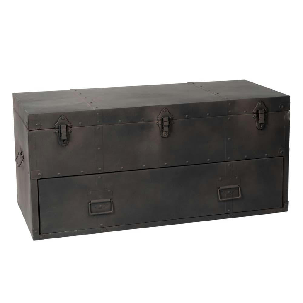 Namasuba - Malle en acier anthracite L 89 cm NAMASUBA