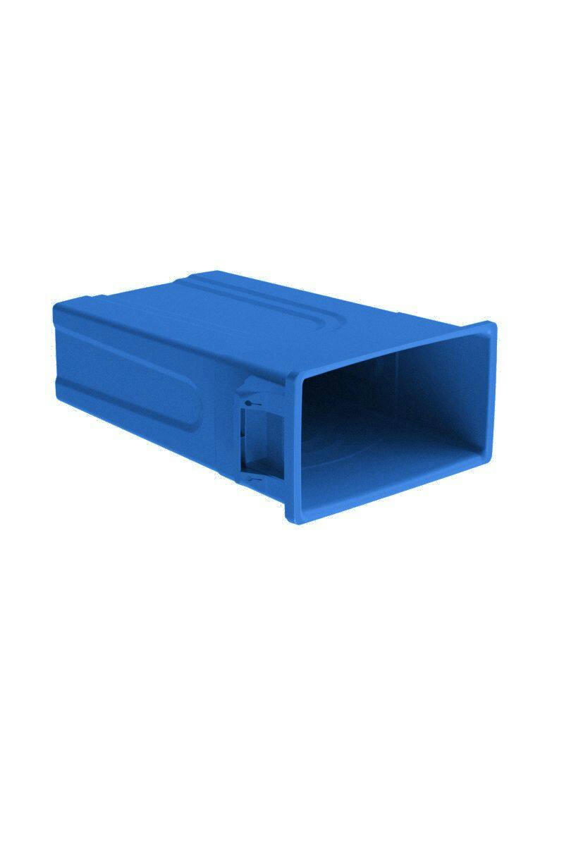 Tall Slim Plastic Rectangular Open Recycling Blue Box, 87-L