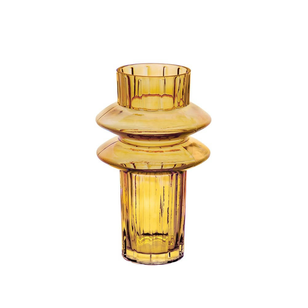 - vase verre jaune rosalia - 14,5x24 cm