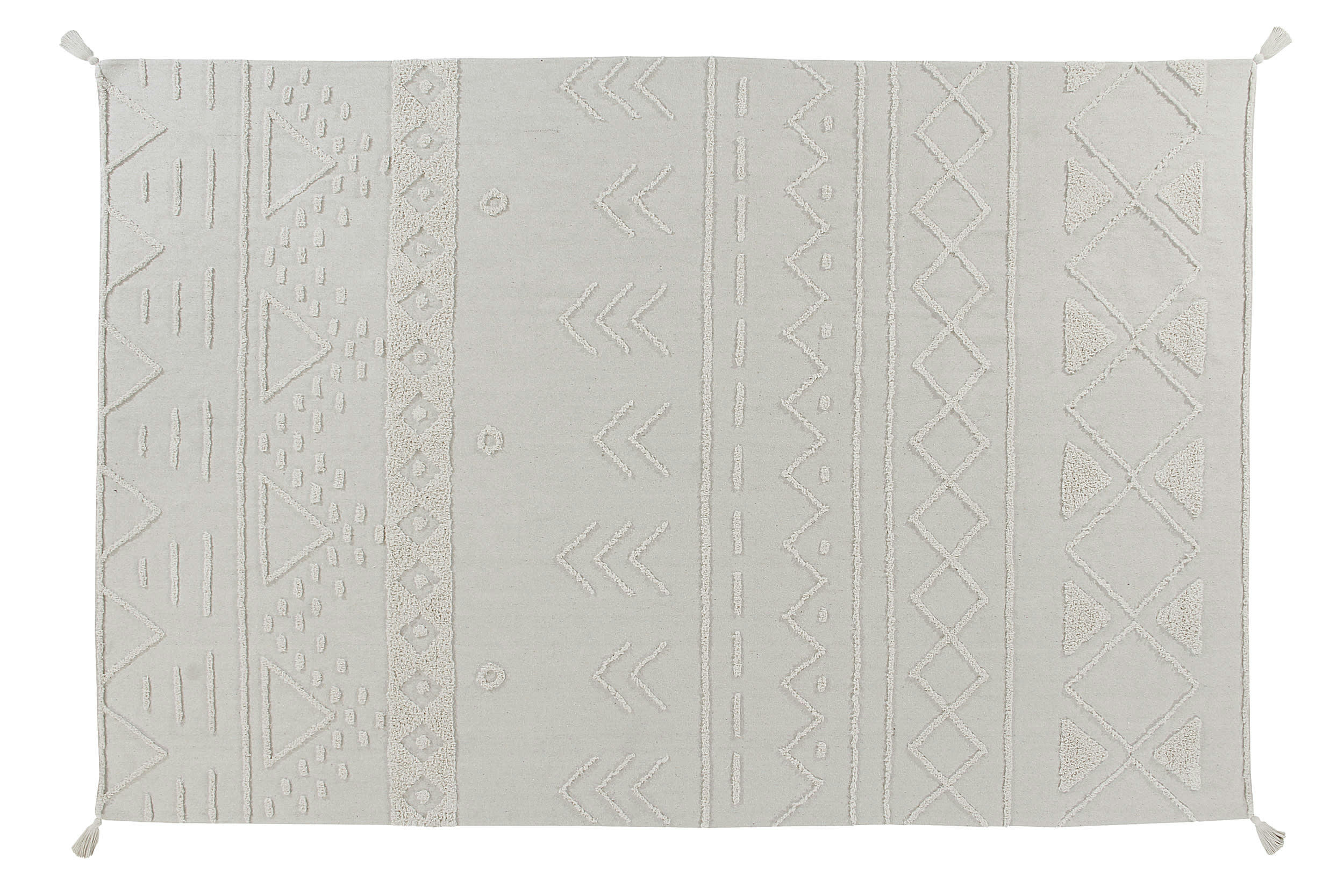 TRIBU - Tapis de salon lavable 170x240 naturel