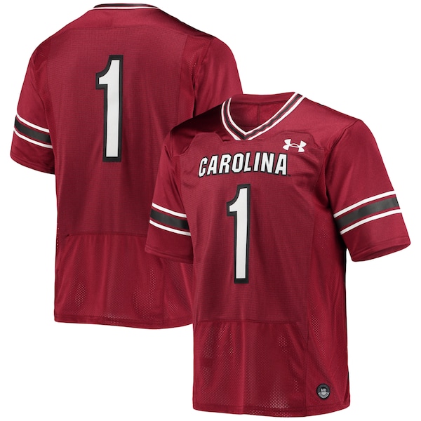 #1 South Carolina Gamecocks Under Armour Premiere Football Jersey - Garnet