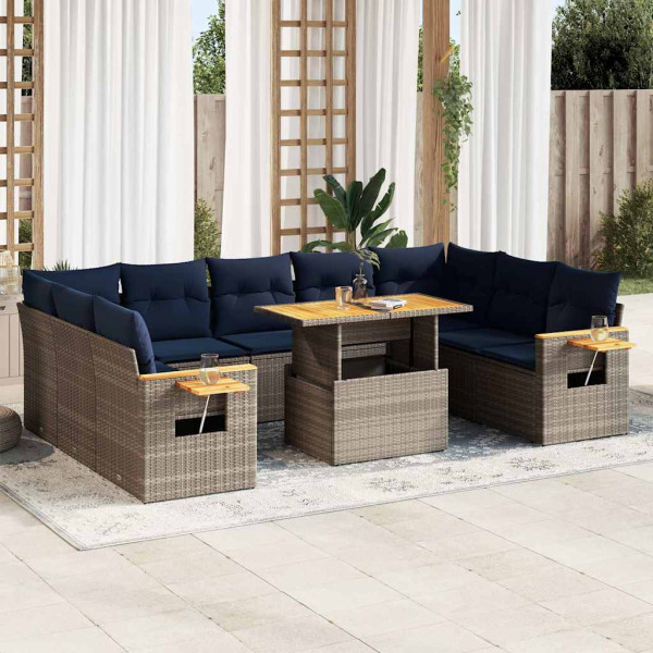 Zestaw Mebli Ogrodowych Stół Rattan Poduszki Do Ogrodu Na Taras Na Patio
